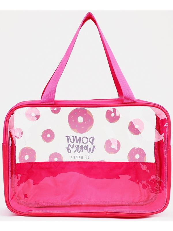 Косметичка на молнии, цвет малиновый