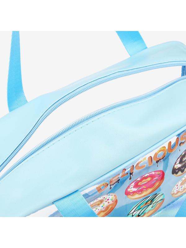 Косметичка на молнии, цвет голубой