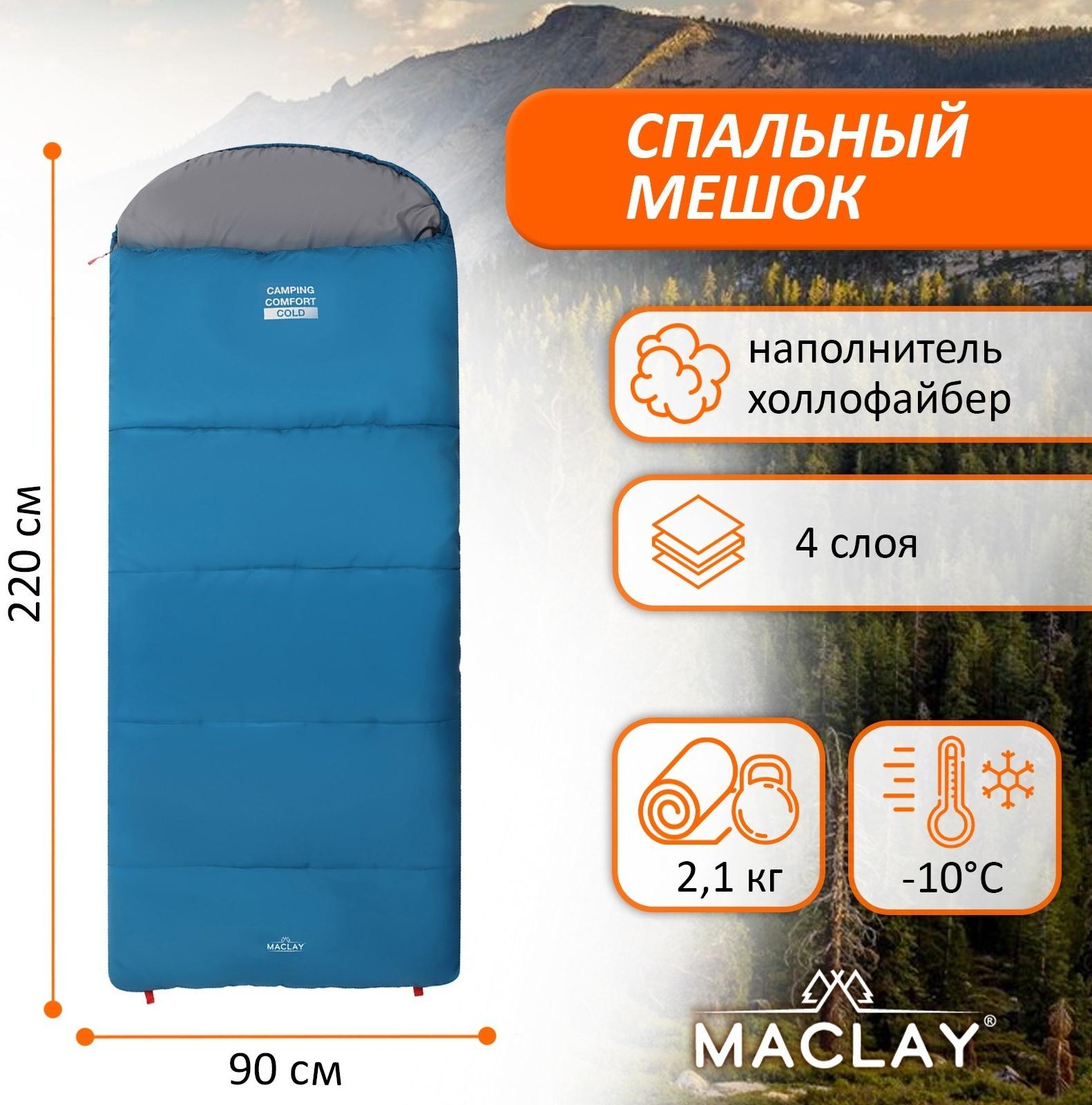 Спальник-одеяло camping comfort cold, 4-слойный, правый, р. 220*90 см, -10/+5