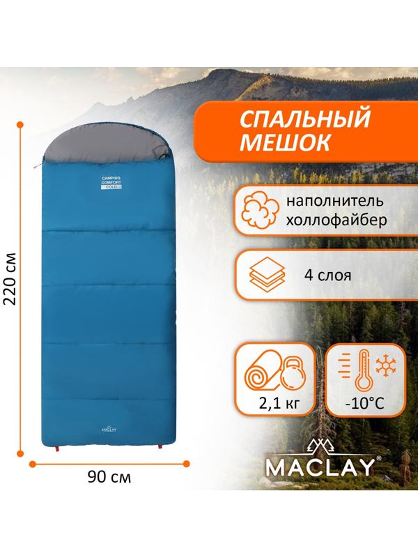 Спальник-одеяло camping comfort cold, 4-слойный, правый, р. 220*90 см, -10/+5