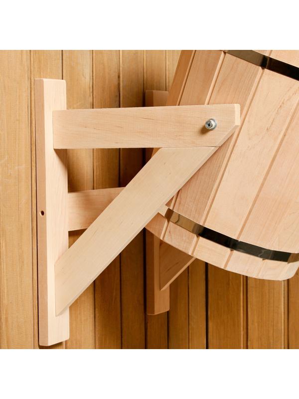 Обливное устройство из ольхи, 15 л, с пластиковой вставкой, с переливом