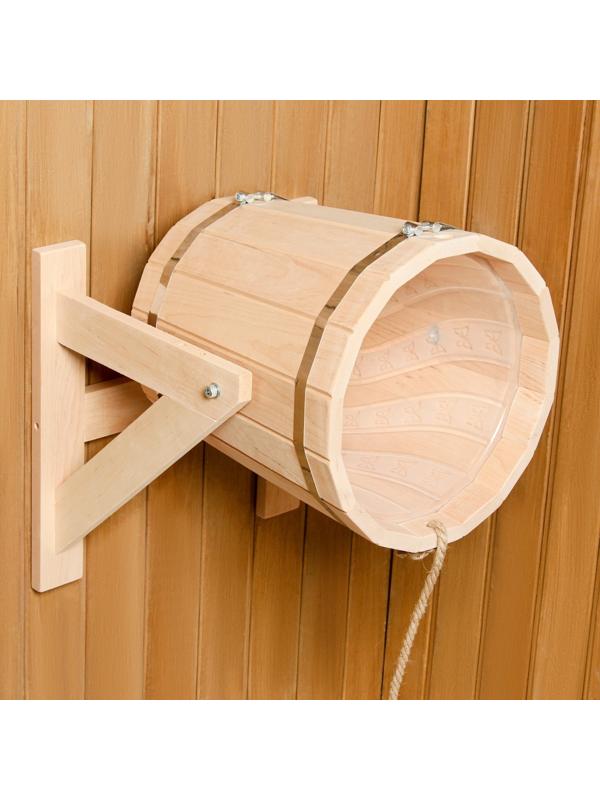 Обливное устройство из ольхи, 15 л, с пластиковой вставкой, с переливом