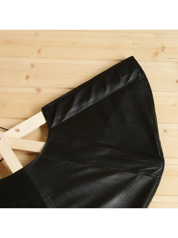 Веер банный для разгона пара черный, кожа