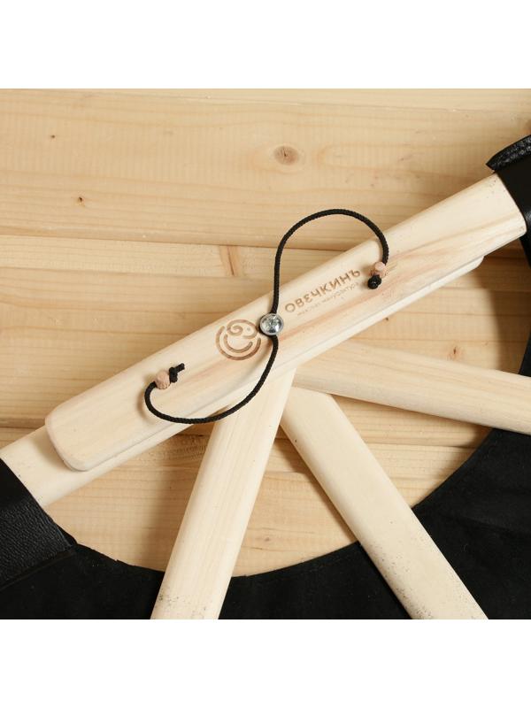 Веер банный для разгона пара черный, кожа