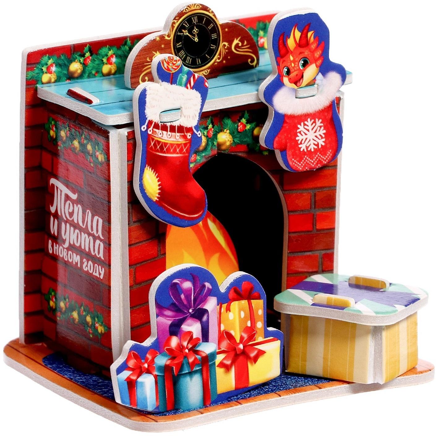 Конструктор фигурки»Камин», 3Д