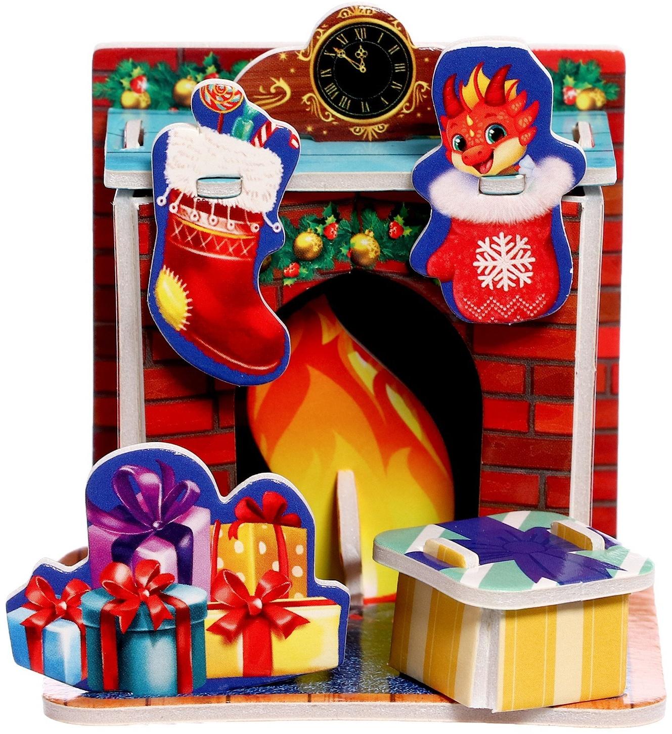 Конструктор фигурки»Камин», 3Д