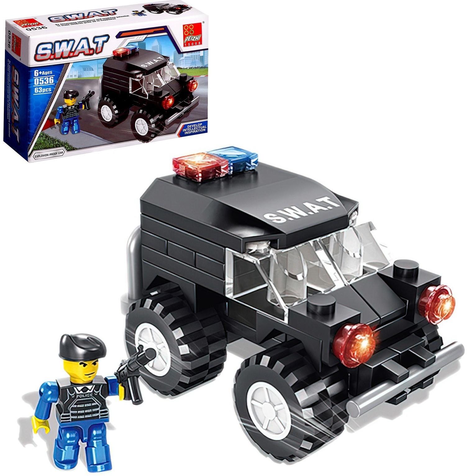 Конструктор Спецназ «Джип», 63 детали