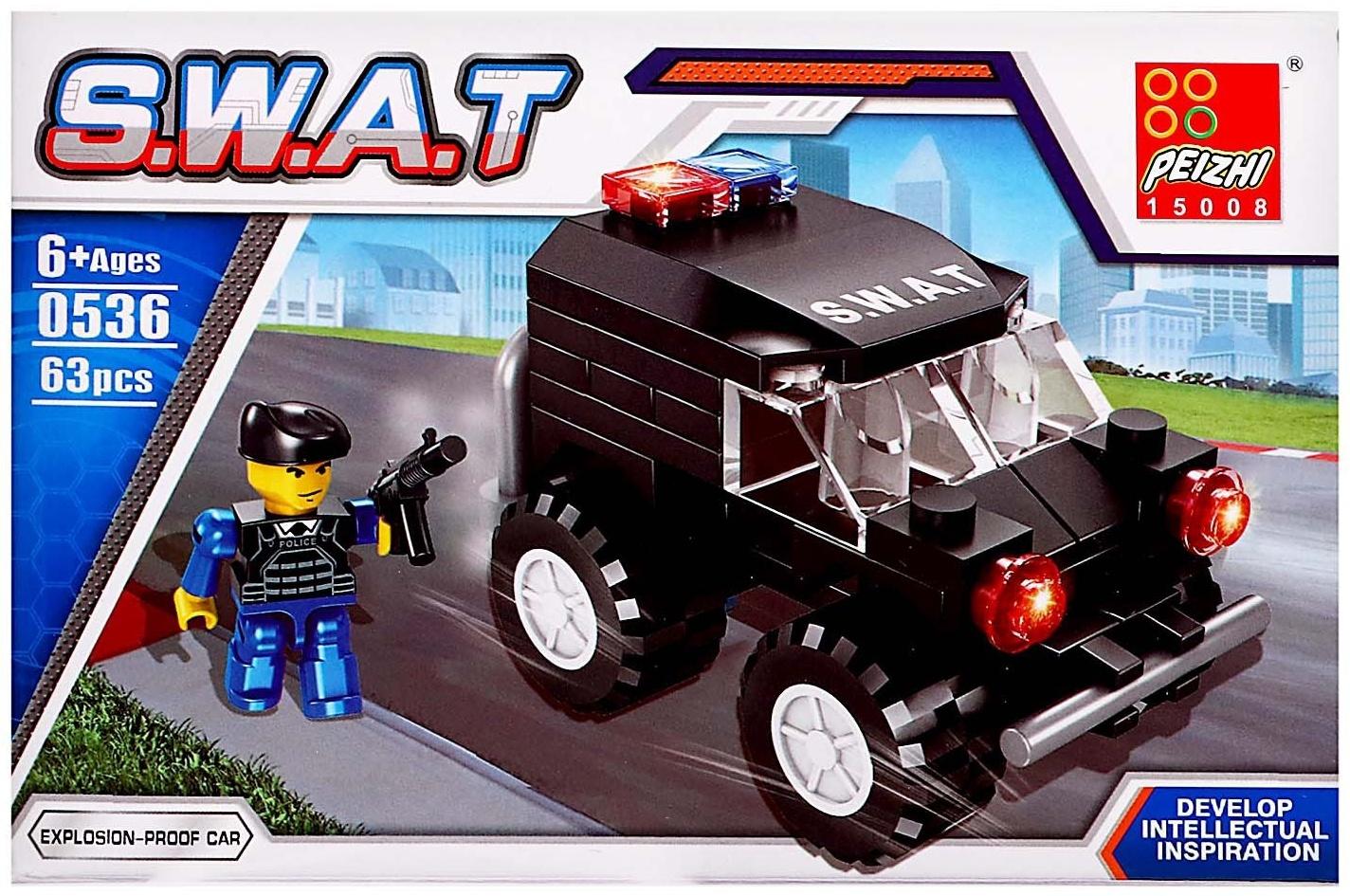 Конструктор Спецназ «Джип», 63 детали