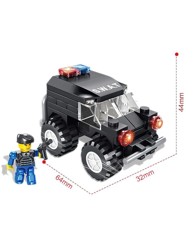 Конструктор Спецназ «Джип», 63 детали