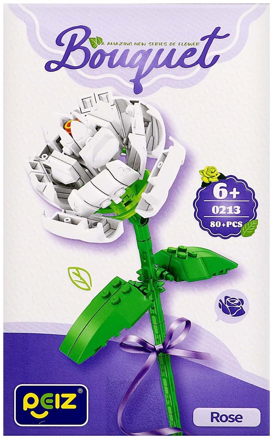 Конструктор Букет «Роза», 80 деталей