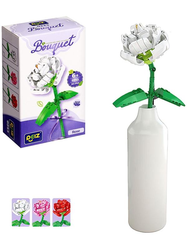 Конструктор Букет «Роза», 80 деталей
