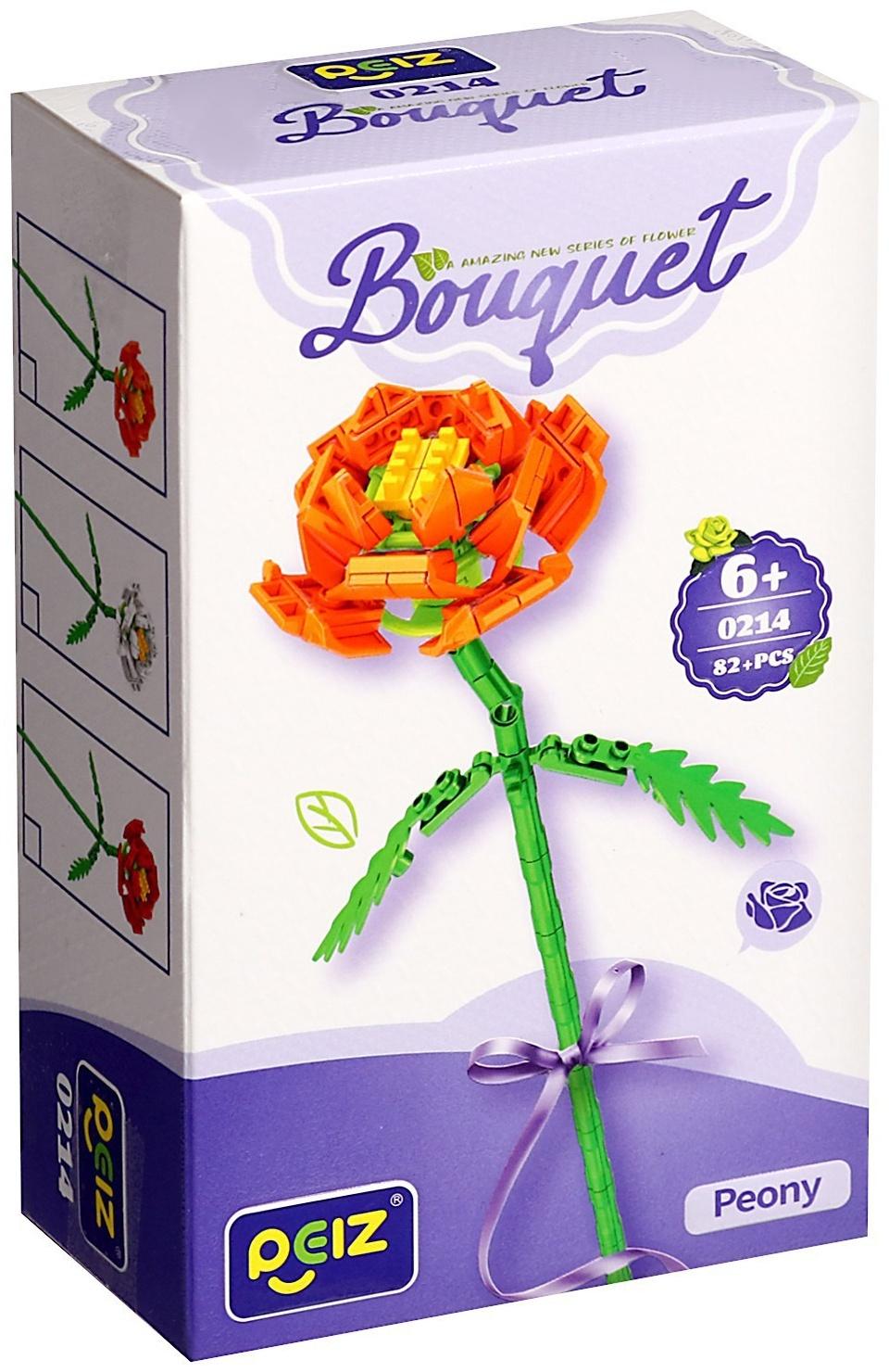 Конструктор Букет «Пион», 82 детали