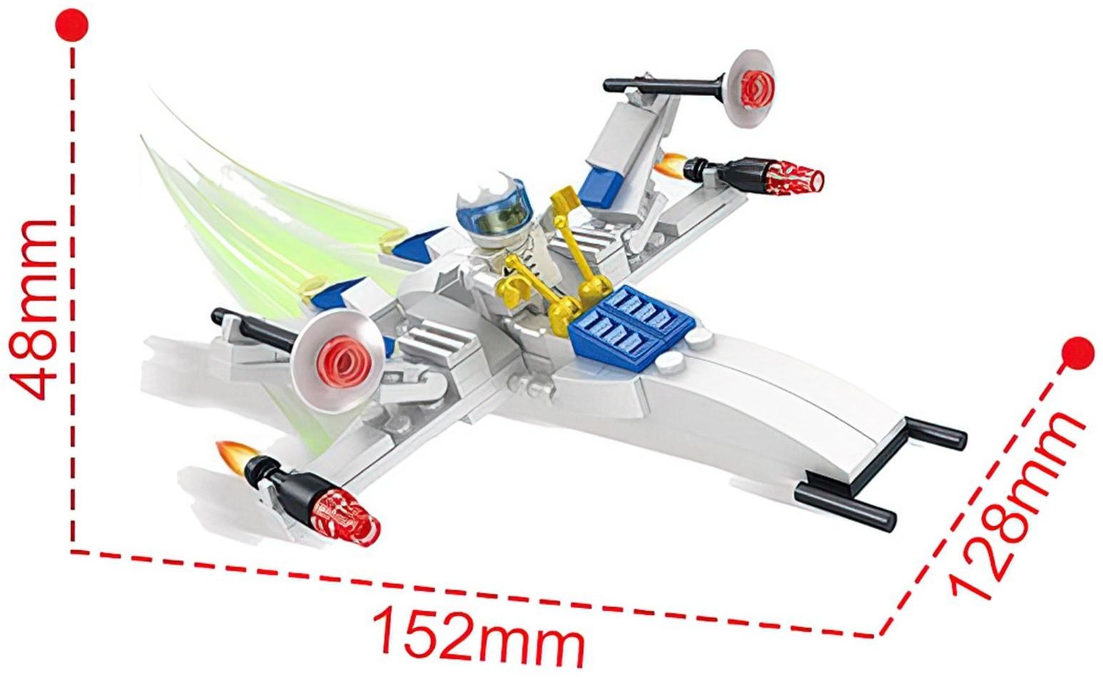 Конструктор Космос «Звездолёт», 3 в 1, 99 деталей