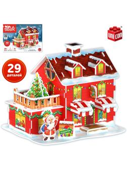 3D-конструктор «Магазин подарков», с гирляндой, 29 деталей