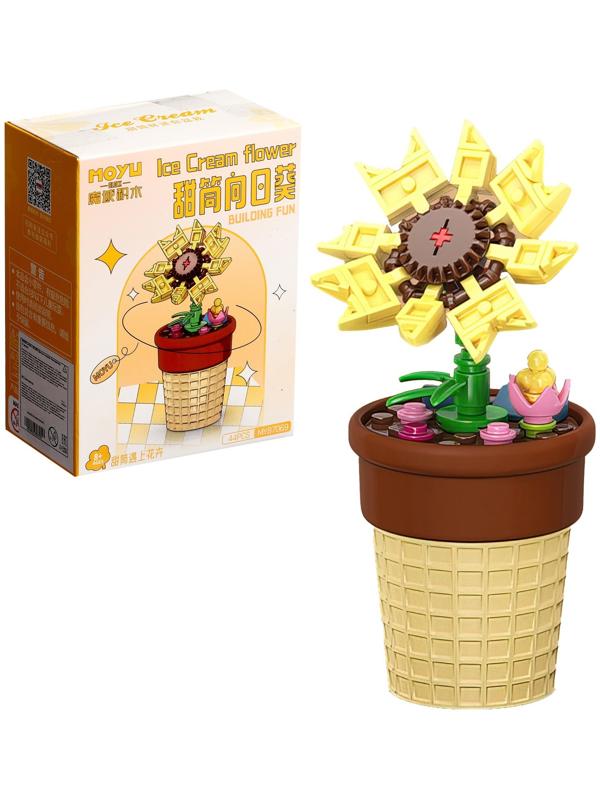 Конструктор Цветы «Счастливчик в горшочке», 44 детали