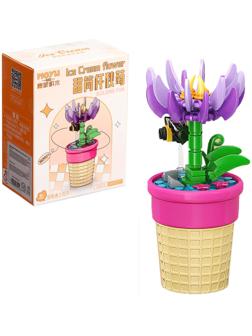 Конструктор Цветы «Гвоздика в горшочке с пчёлкой», 64 детали