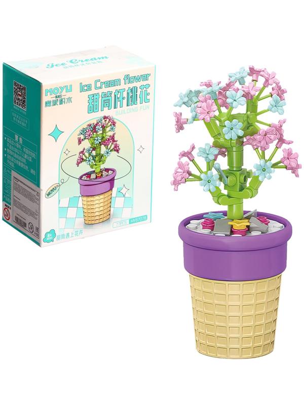 Конструктор Цветы «Сакура в горшочке», 77 деталей