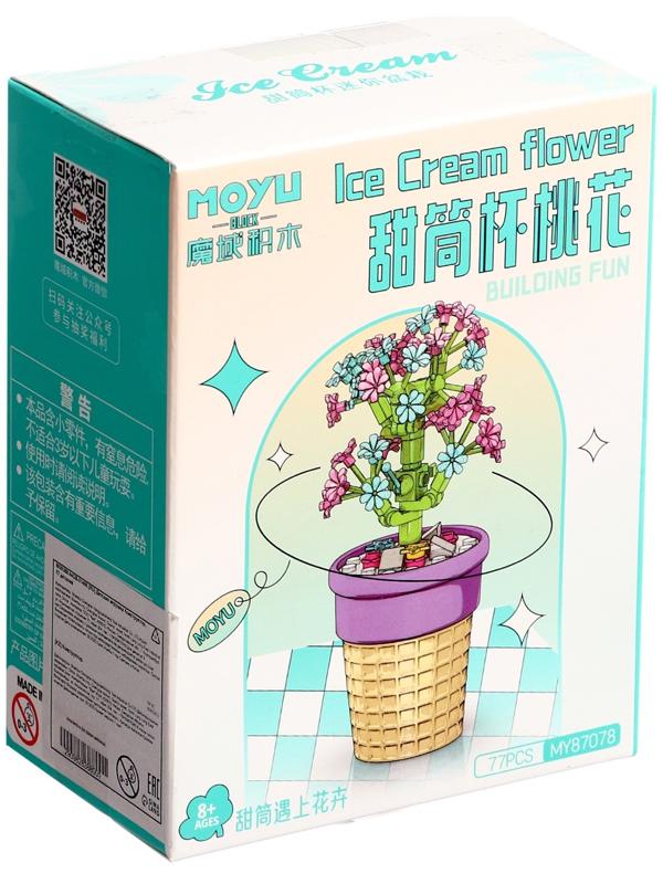 Конструктор Цветы «Сакура в горшочке», 77 деталей