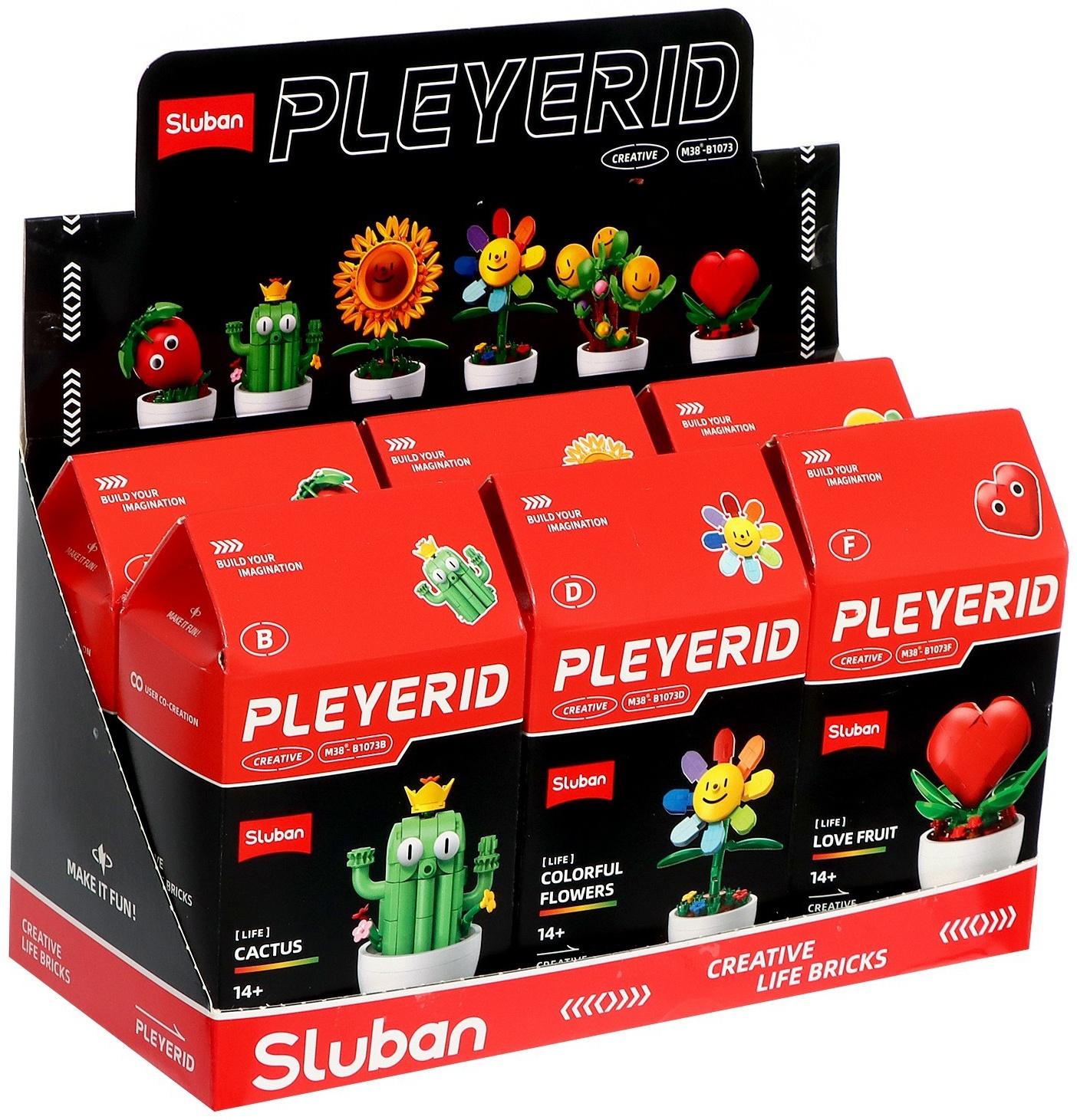 Конструктор «Цветы в горшочке», 6 видов, МИКС