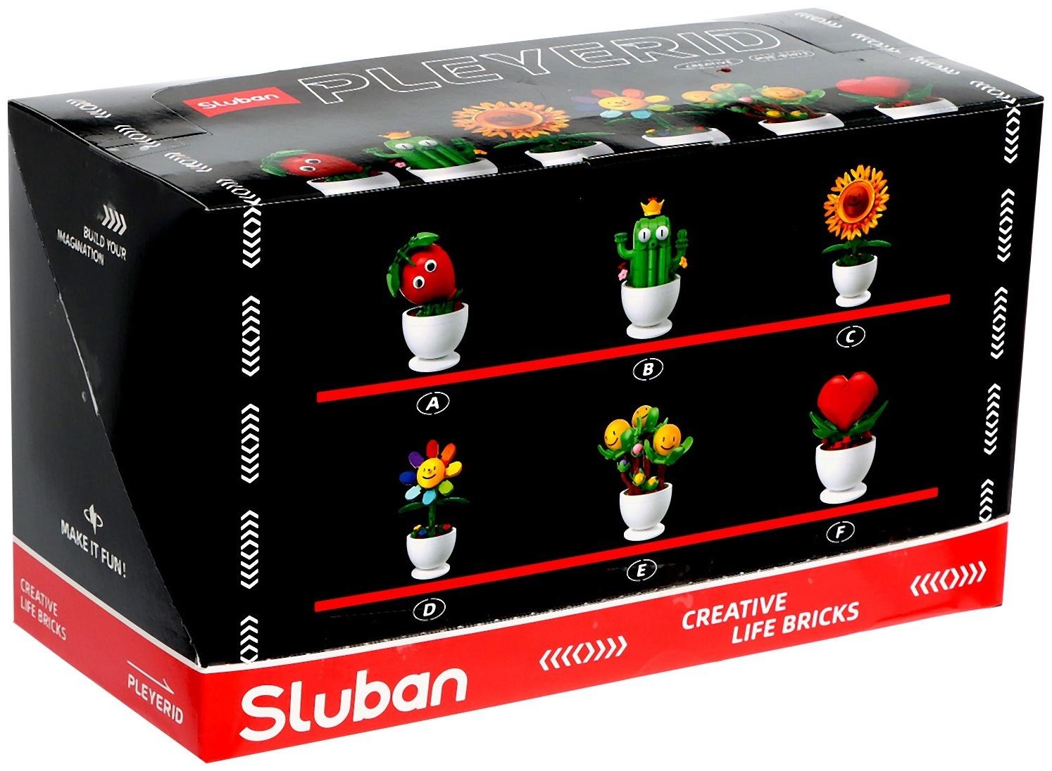 Конструктор «Цветы в горшочке», 6 видов, МИКС