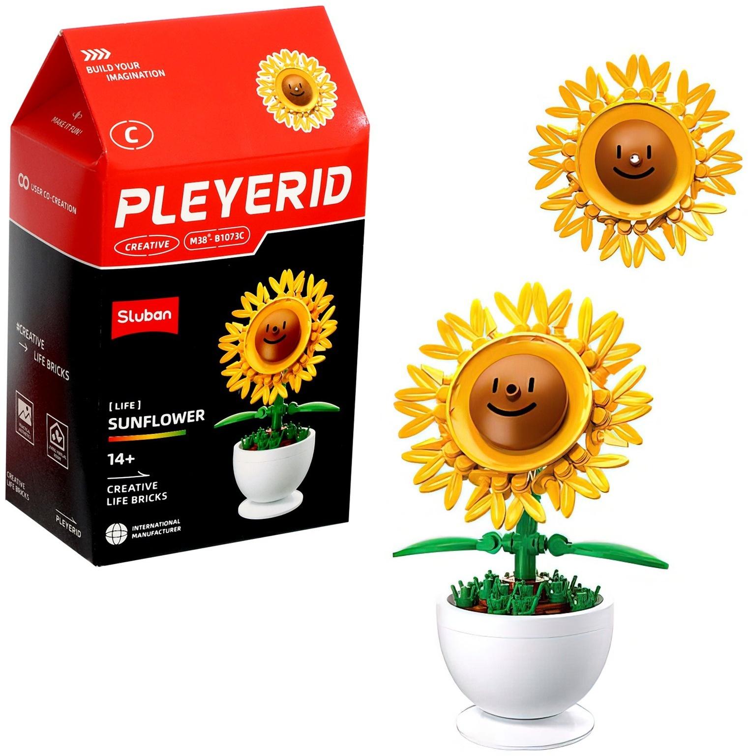 Конструктор «Цветы в горшочке», 6 видов, МИКС