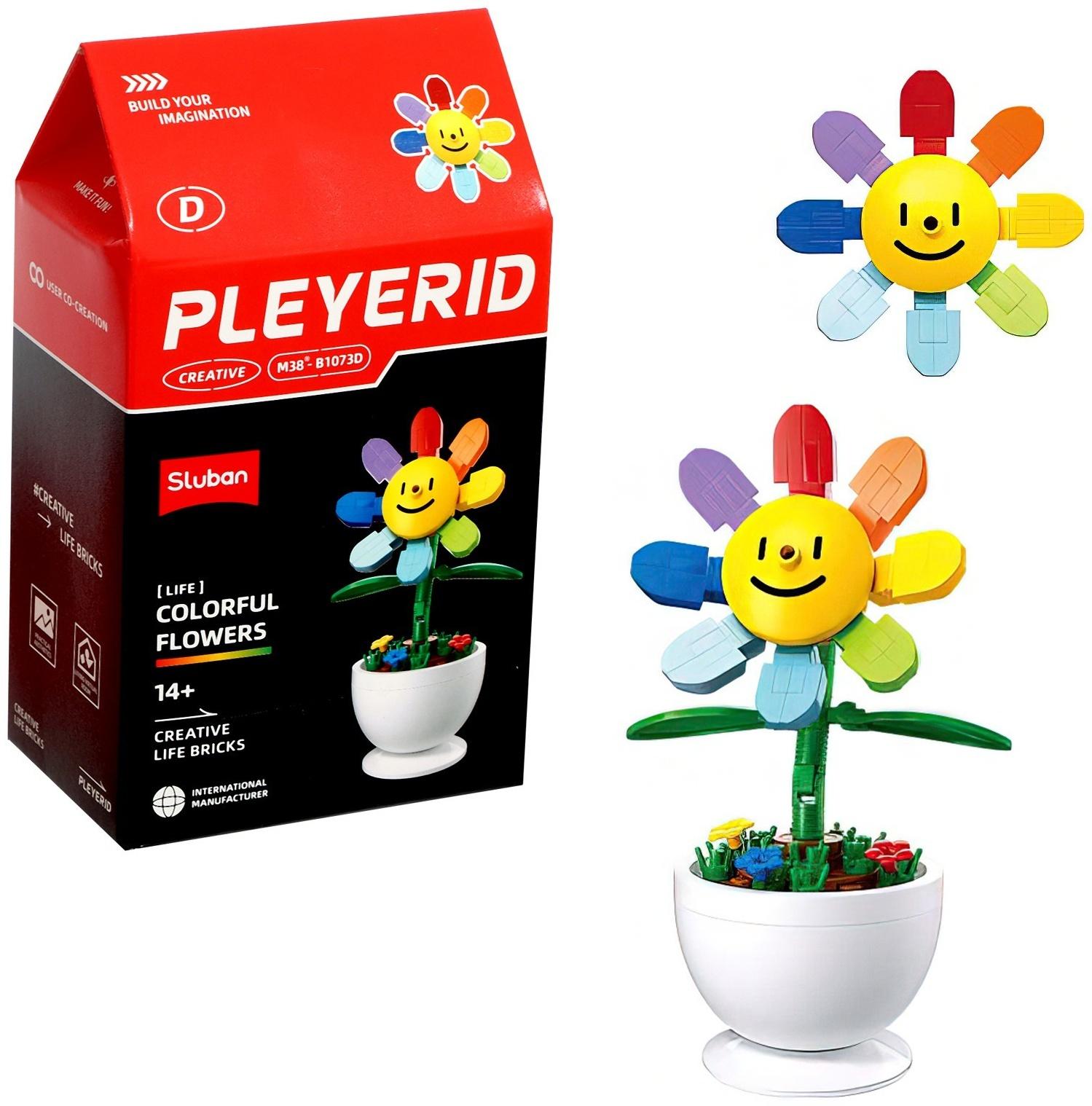 Конструктор «Цветы в горшочке», 6 видов, МИКС