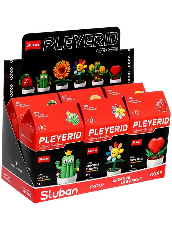 Конструктор «Цветы в горшочке», 6 видов, МИКС