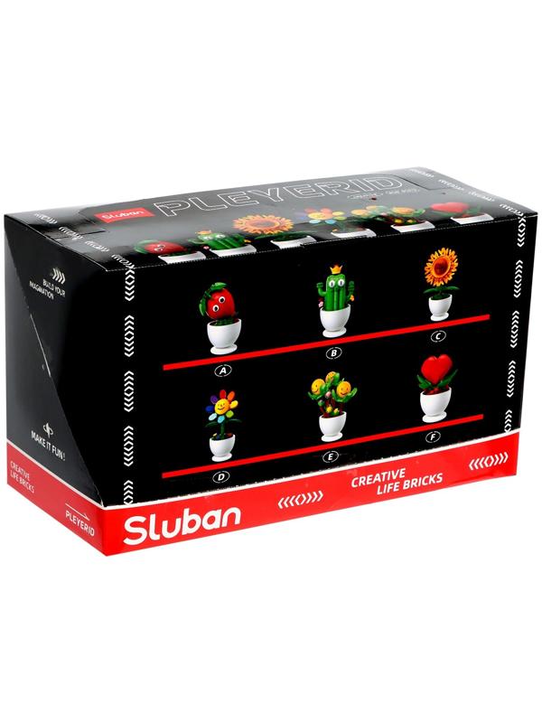 Конструктор «Цветы в горшочке», 6 видов, МИКС