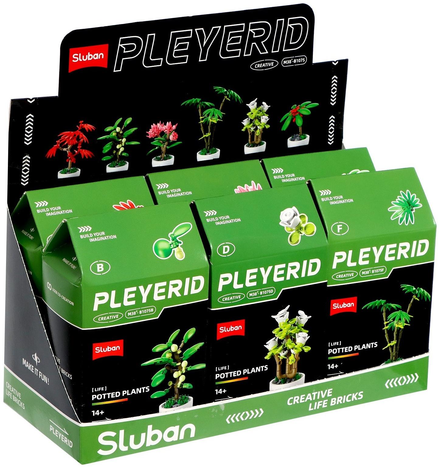 Конструктор «Цветы в горшочке», 6 видов, МИКС