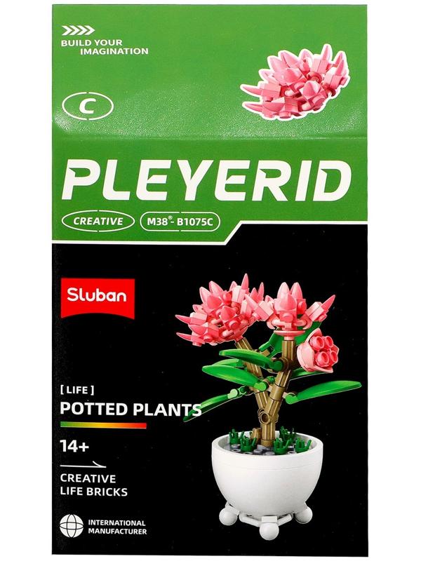 Конструктор «Цветы в горшочке», 6 видов, МИКС