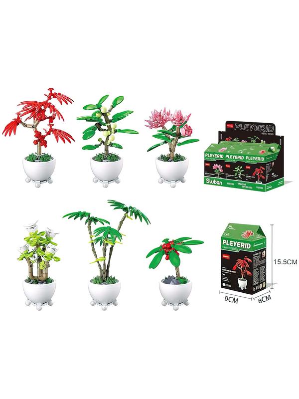 Конструктор «Цветы в горшочке», 6 видов, МИКС