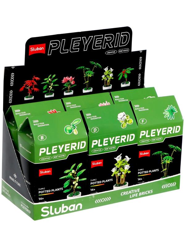 Конструктор «Цветы в горшочке», 6 видов, МИКС