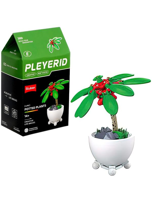 Конструктор «Цветы в горшочке», 6 видов, МИКС