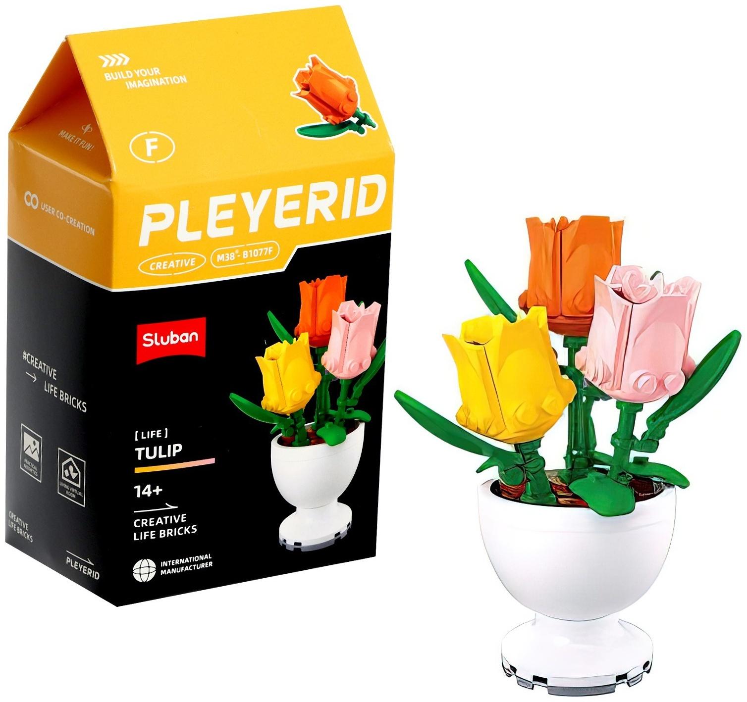 Конструктор «Цветы в горшочке», 6 видов, МИКС