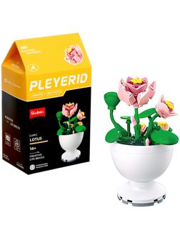 Конструктор «Цветы в горшочке», 6 видов, МИКС