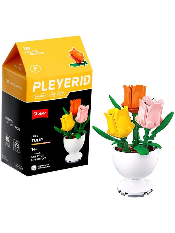 Конструктор «Цветы в горшочке», 6 видов, МИКС