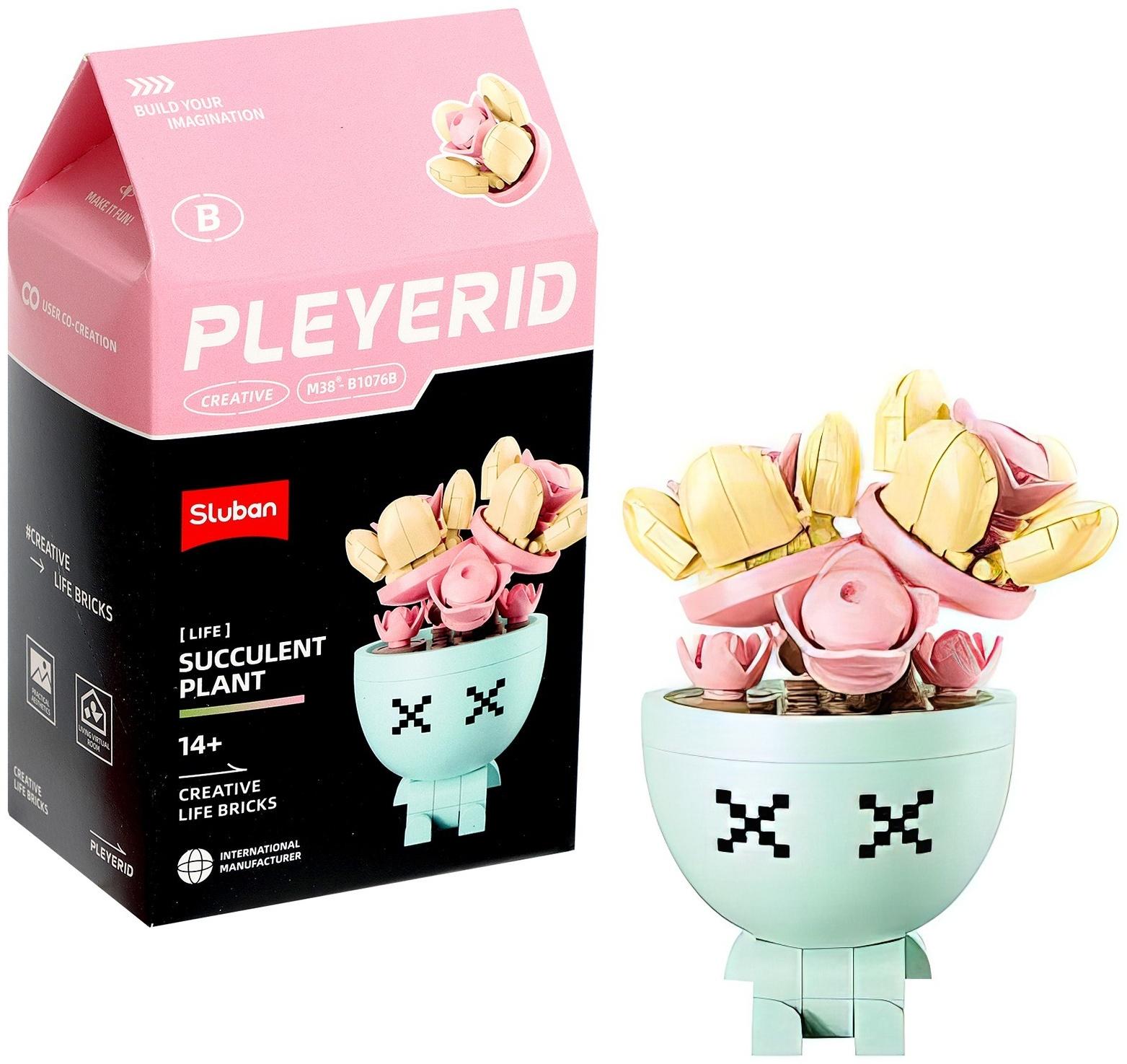 Конструктор «Цветы в горшочке», 6 видов, МИКС