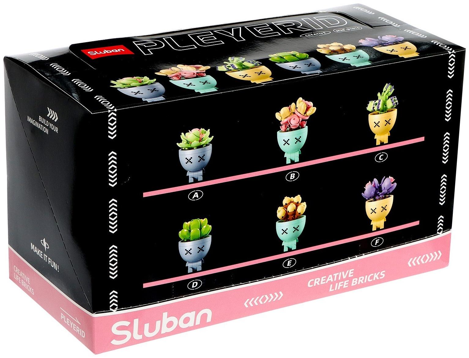 Конструктор «Цветы в горшочке», 6 видов, МИКС