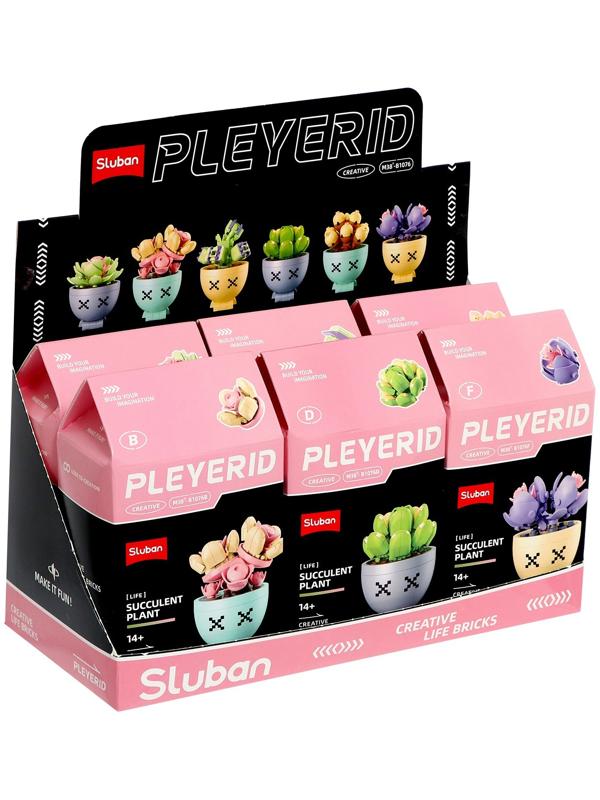 Конструктор «Цветы в горшочке», 6 видов, МИКС