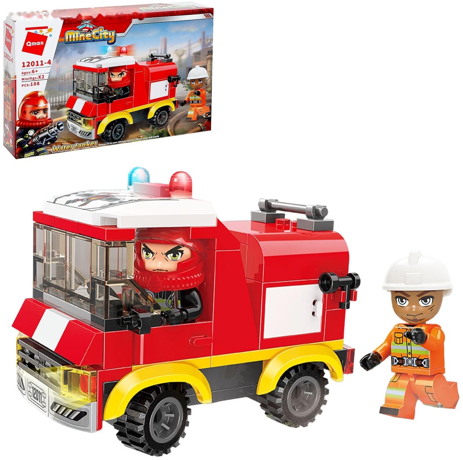 Конструктор Огнеборцы «Пожарная машина», 4 вида, МИКС