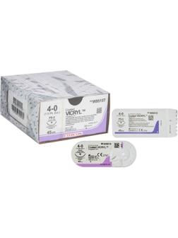Шовный материал ВИКРИЛ 4/0,45см, н/окр,Прайм обр-реж.19мм,3/8,W9515T,24шт/у