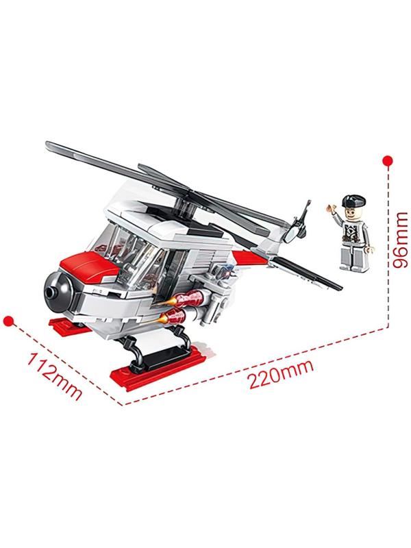 Конструктор Военные «Вертолёт», 3 в 1, 187 деталей