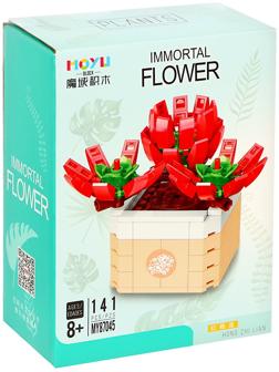 Конструктор Цветы «Огоньки», 141 деталь