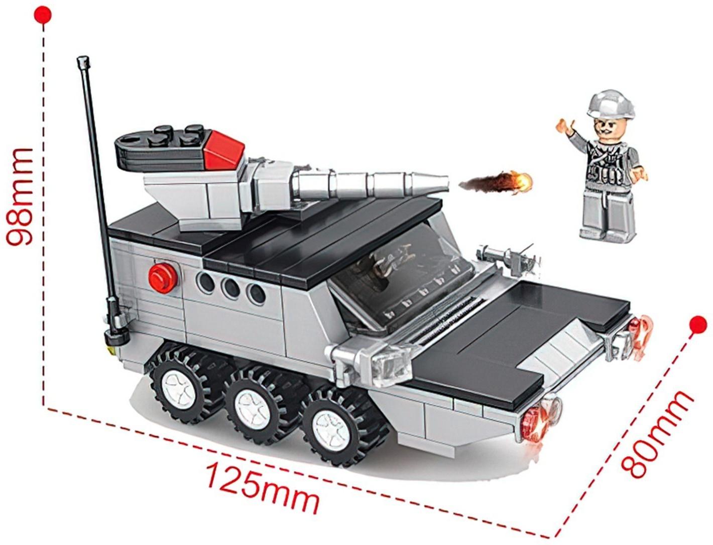 Конструктор Военные «БМП с пушкой», 3 в 1, 209 деталей
