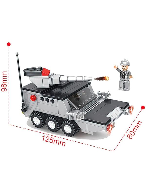 Конструктор Военные «БМП с пушкой», 3 в 1, 209 деталей