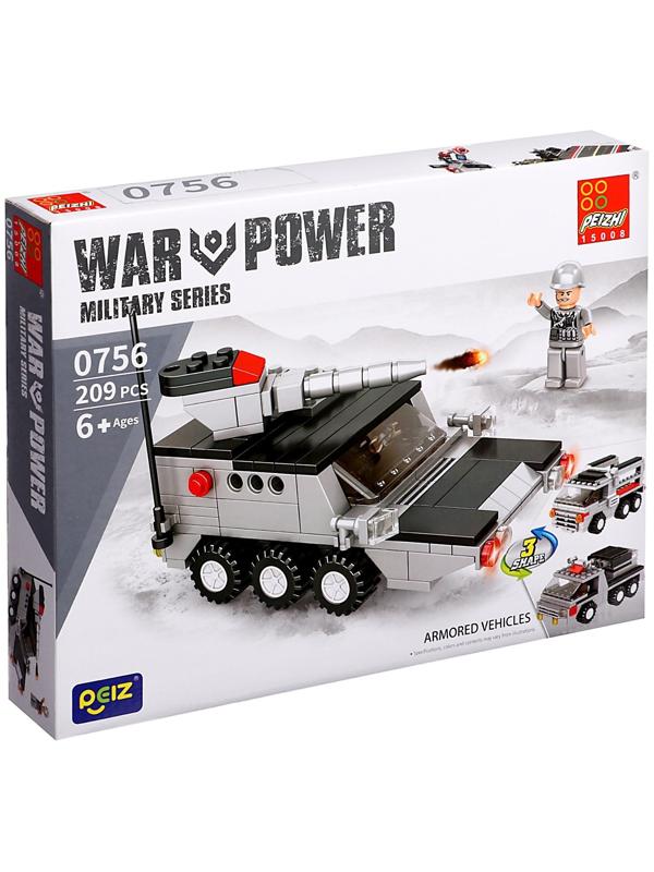 Конструктор Военные «БМП с пушкой», 3 в 1, 209 деталей