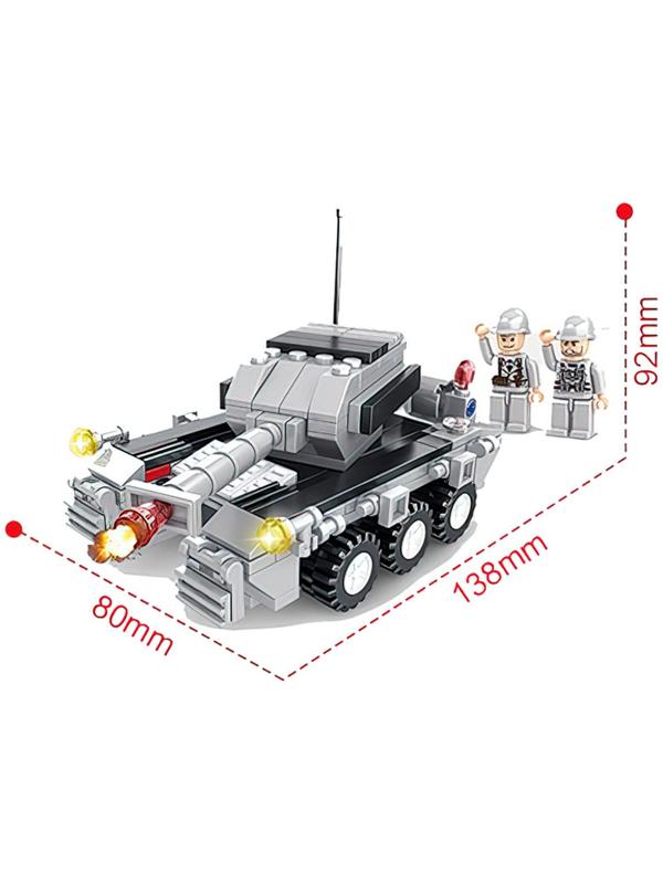 Конструктор Военные «Танк», 3 в 1, 221 деталь