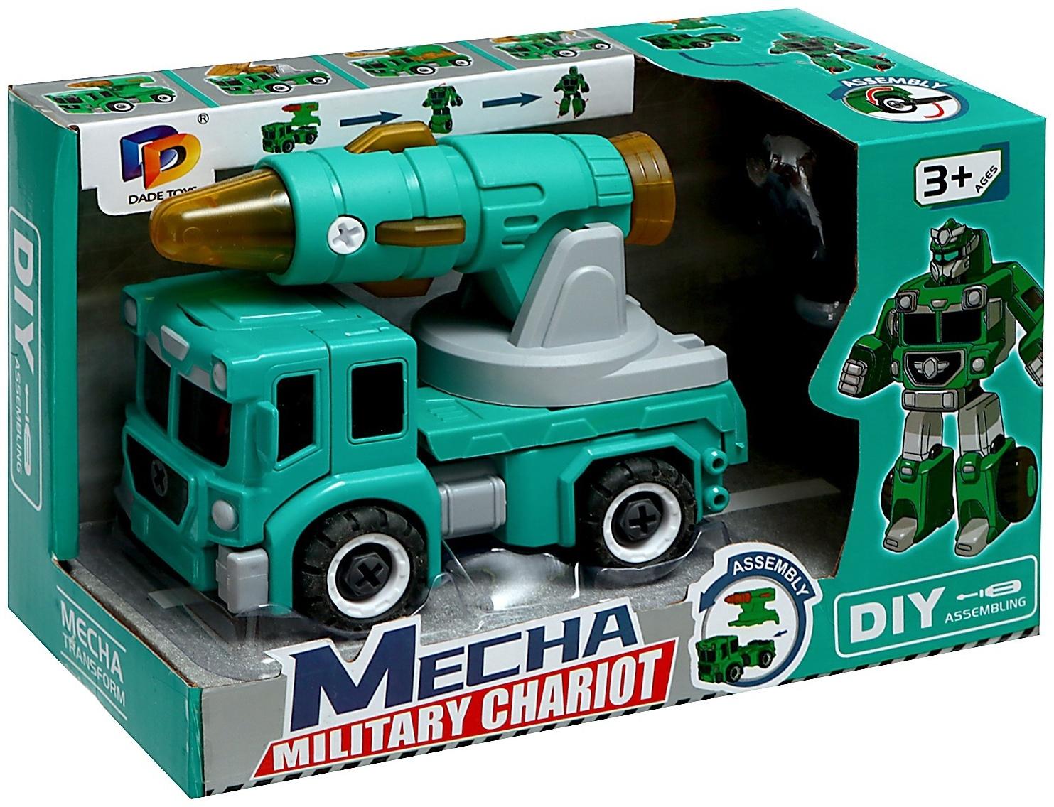 Конструктор винтовой «Военная техника», 2 в 1 робот-машина