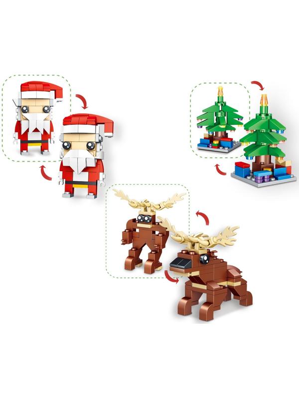 Конструктор «Новогодние истории. Дед Мороз и Олень», 245 деталей