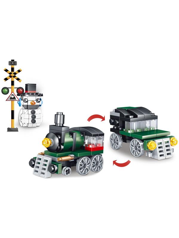 Конструктор «Новогодние истории. Поезд и снеговик», 242 детали